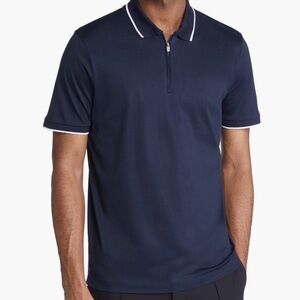 Boss Navy Blue Polo with White Accents
